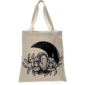 Crystal Floral Moon Canvas Bag